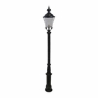 Single Head Cast Iron Garden Lamp Post Antique Street Light Pole Anti Corrosion