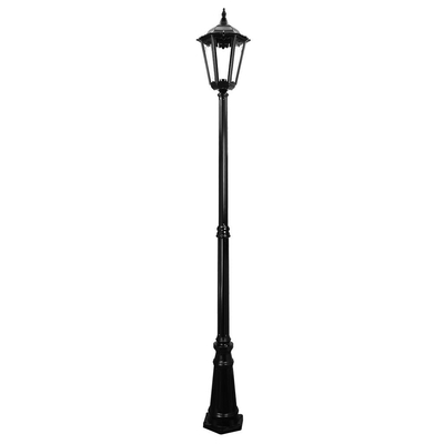 Vintage Street Light Pole in ghisa esterno grande a testa singola a palo alto