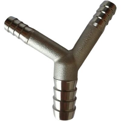 Acciaio inossidabile 304 Y-type Barb Tee con misura personalizzata e fusione di investimento per connettore a tubo a tre vie